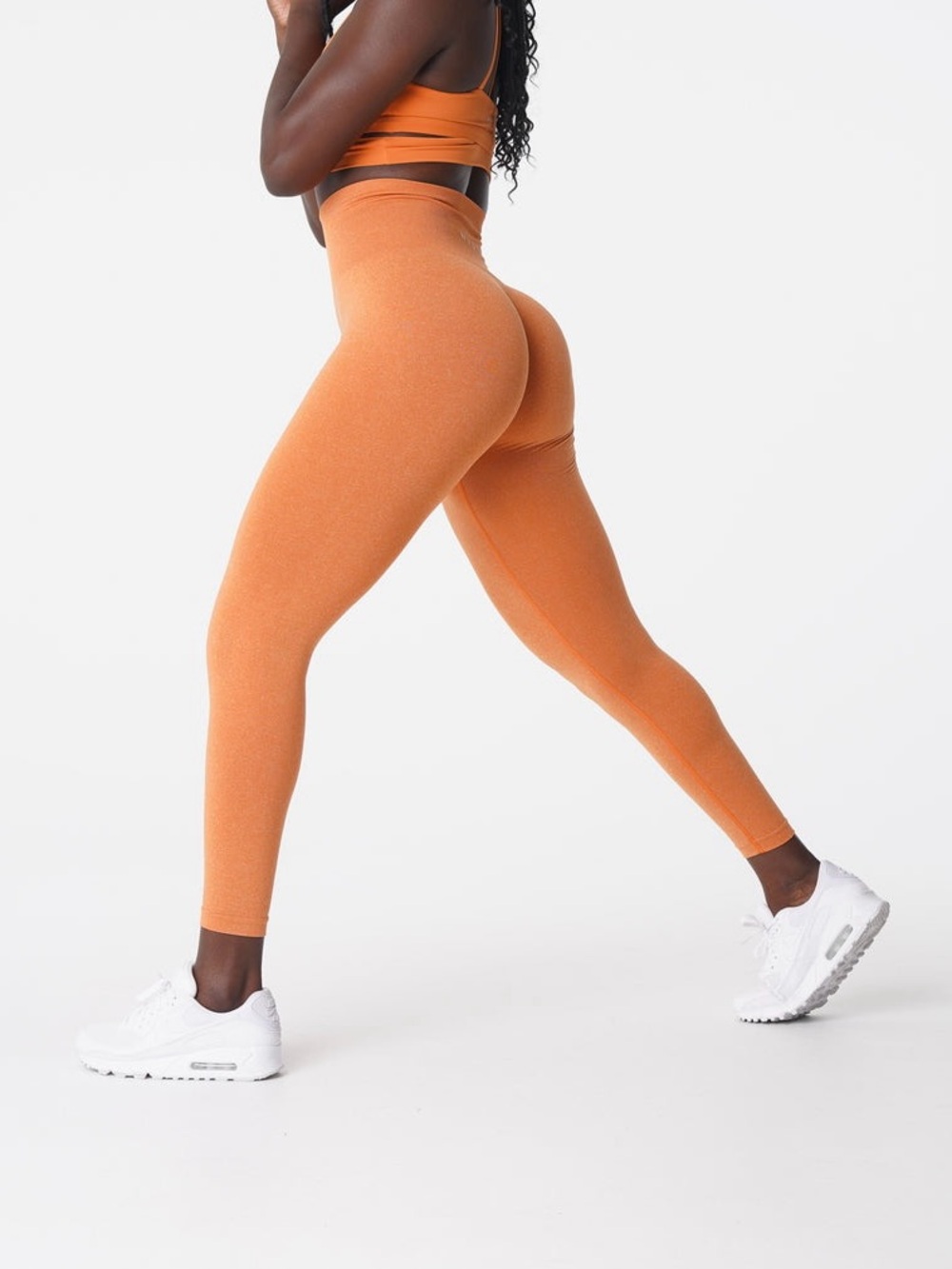 NVGTN Seamless Leggings, Burnt Orange, Size S